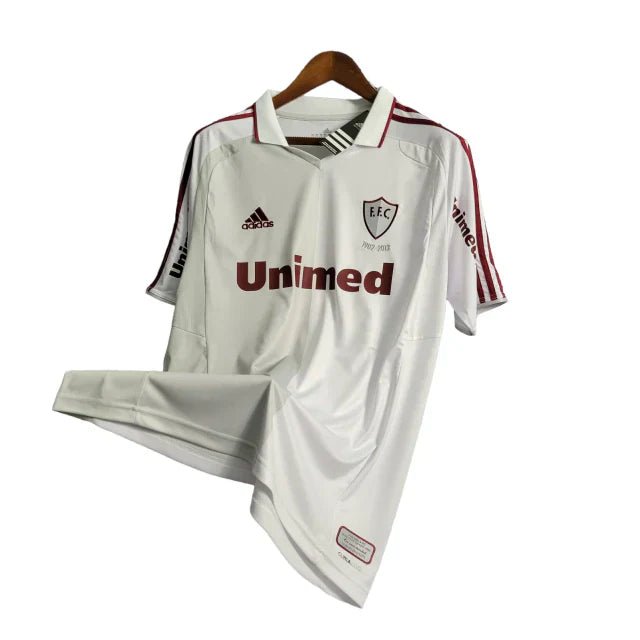 Camisa Fluminense Retrô II 11/12 Torcedor Masculina - Branca com detalhes em vinho - Manto Club