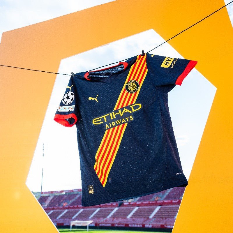 Camisa Girona Away 24/25 s/n° Torcedor Masculino - Azul e Amarela - Manto Club