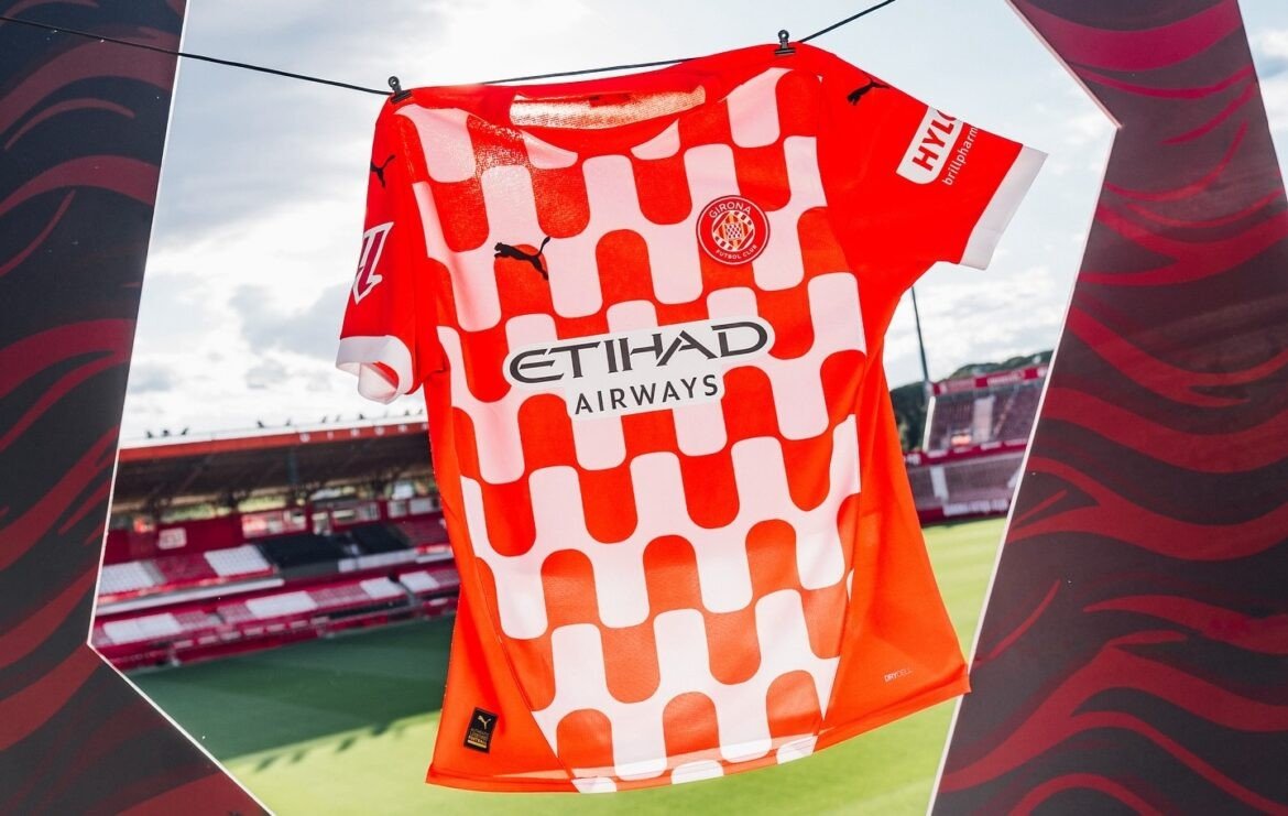 Camisa Girona Home 24/25 s/n° Torcedor Masculino - Vermelho e Branco - Manto Club