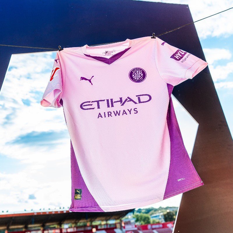 Camisa Girona Third 24/25 s/n° Torcedor Masculino - Rosa e Lilás - Manto Club