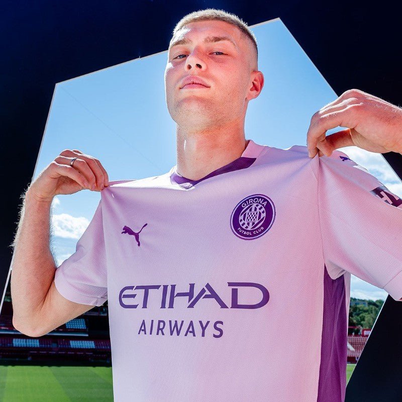 Camisa Girona Third 24/25 s/n° Torcedor Masculino - Rosa e Lilás - Manto Club