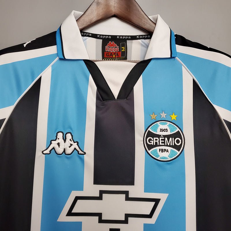 Camisa Grêmio Retrô 2000 Azul e Preta - Kappa - Manto Club