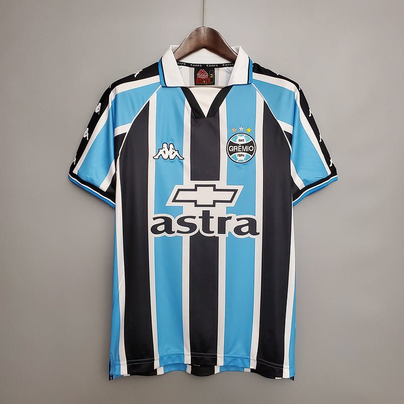 Camisa Grêmio Retrô 2000 Azul e Preta - Kappa - Manto Club