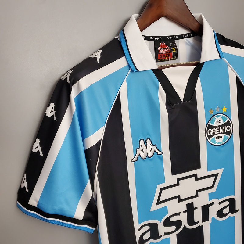 Camisa Grêmio Retrô 2000 Azul e Preta - Kappa - Manto Club