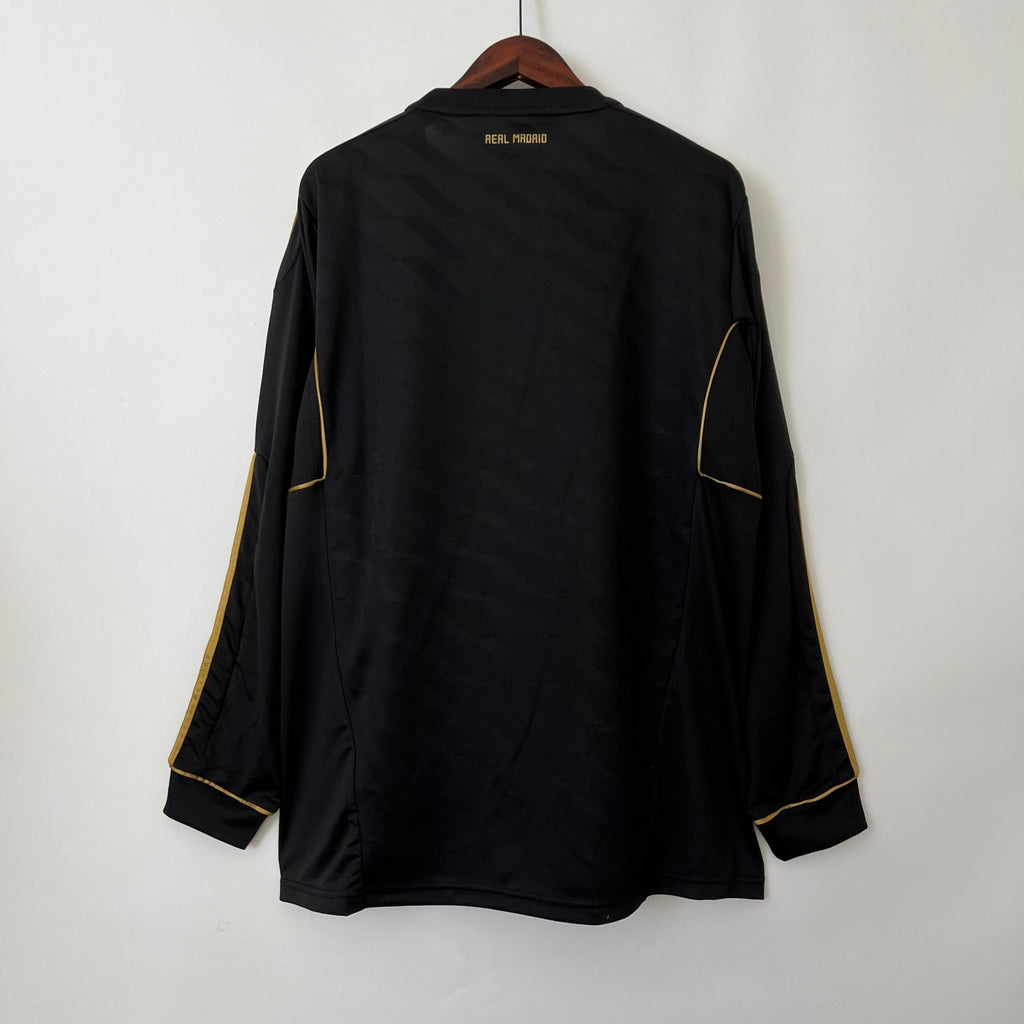 Camisa II Adidas Real Madrid I 11/12 - Retrô Manga Longa - Preto - Manto Club
