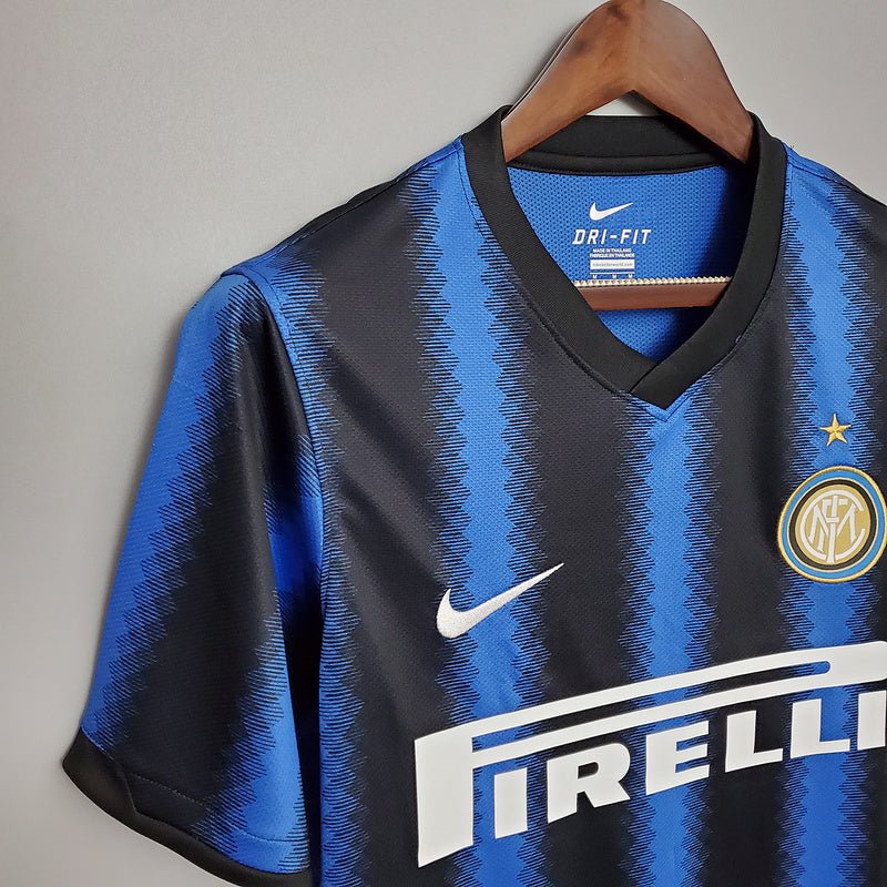 Camisa Inter de Milão Retrô 2010/2011 Azul e Preta - Nike - Manto Club