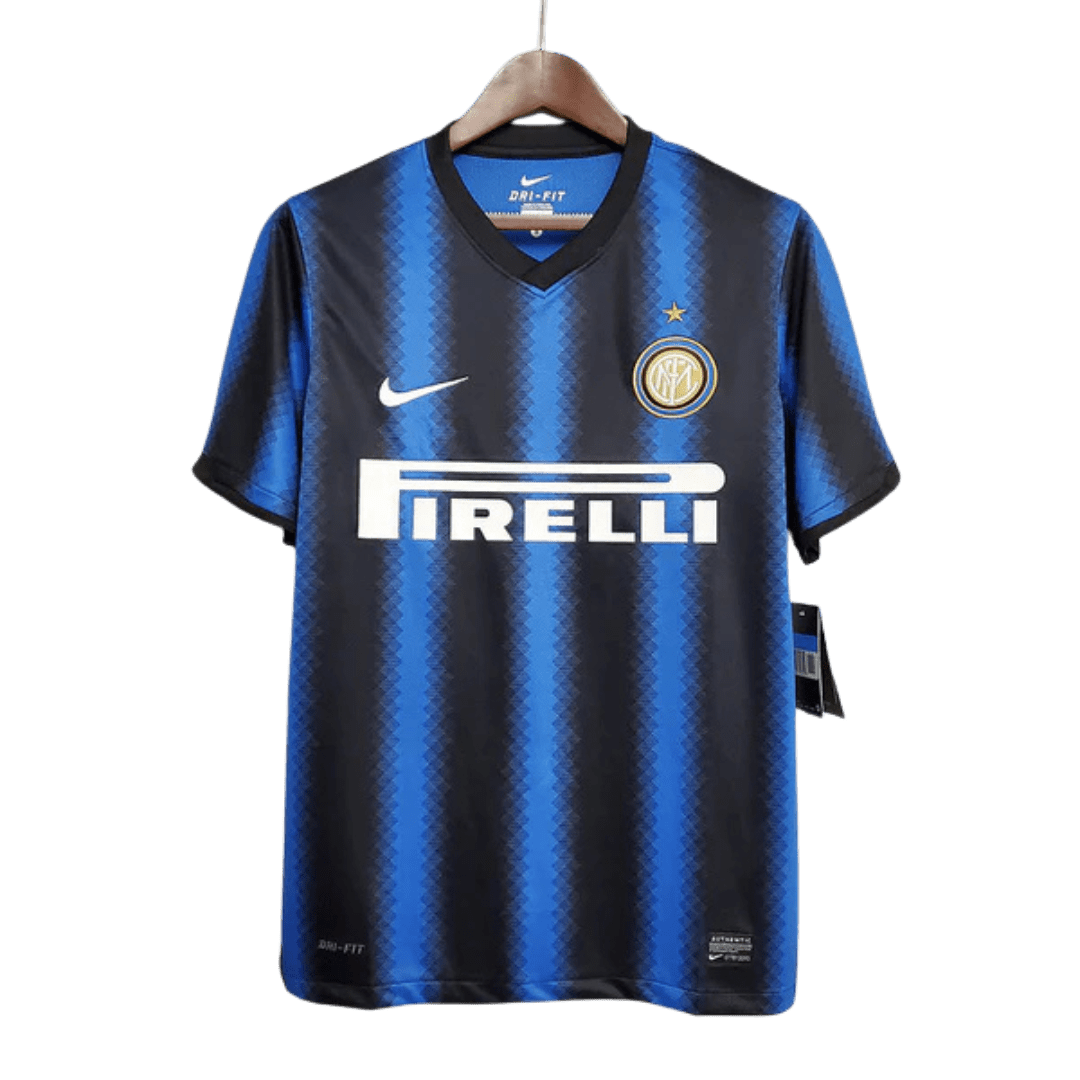 Camisa Inter de Milão Retrô 2010/2011 Azul e Preta - Nike - Manto Club