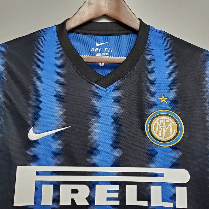 Camisa Inter de Milão Retrô 2010/2011 Azul e Preta - Nike - Manto Club