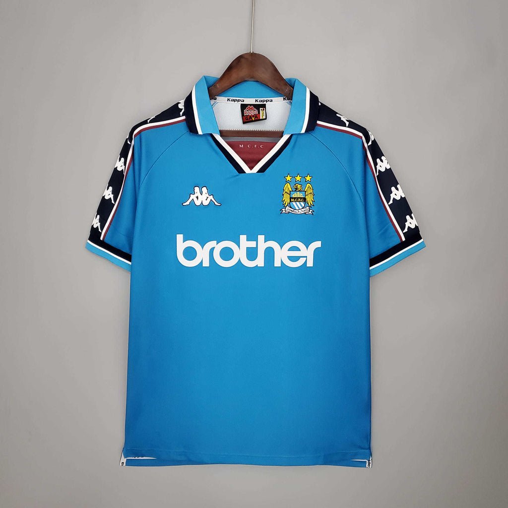 Camisa Manchester City Retrô 1997/1998 Azul - Kappa - Manto Club