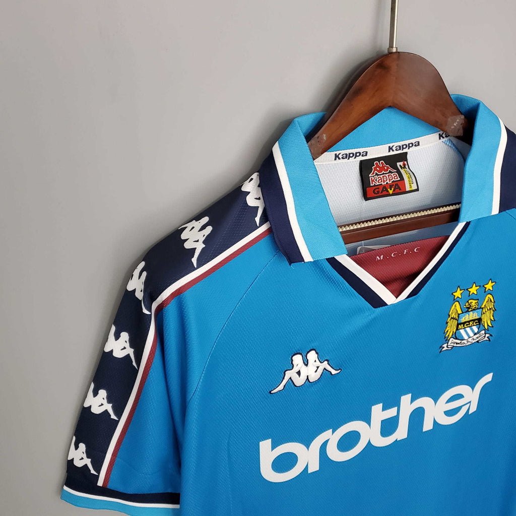 Camisa Manchester City Retrô 1997/1998 Azul - Kappa - Manto Club