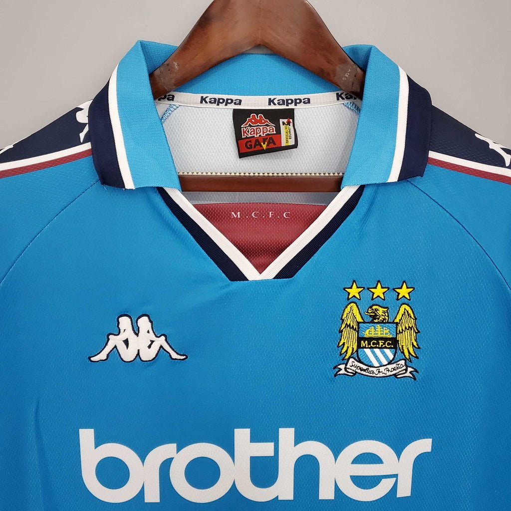 Camisa Manchester City Retrô 1997/1998 Azul - Kappa - Manto Club