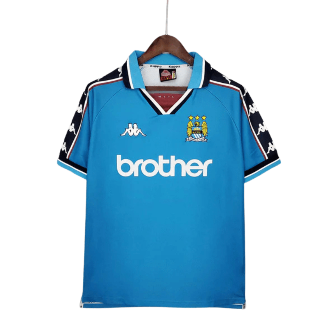Camisa Manchester City Retrô 1997/1998 Azul - Kappa - Manto Club