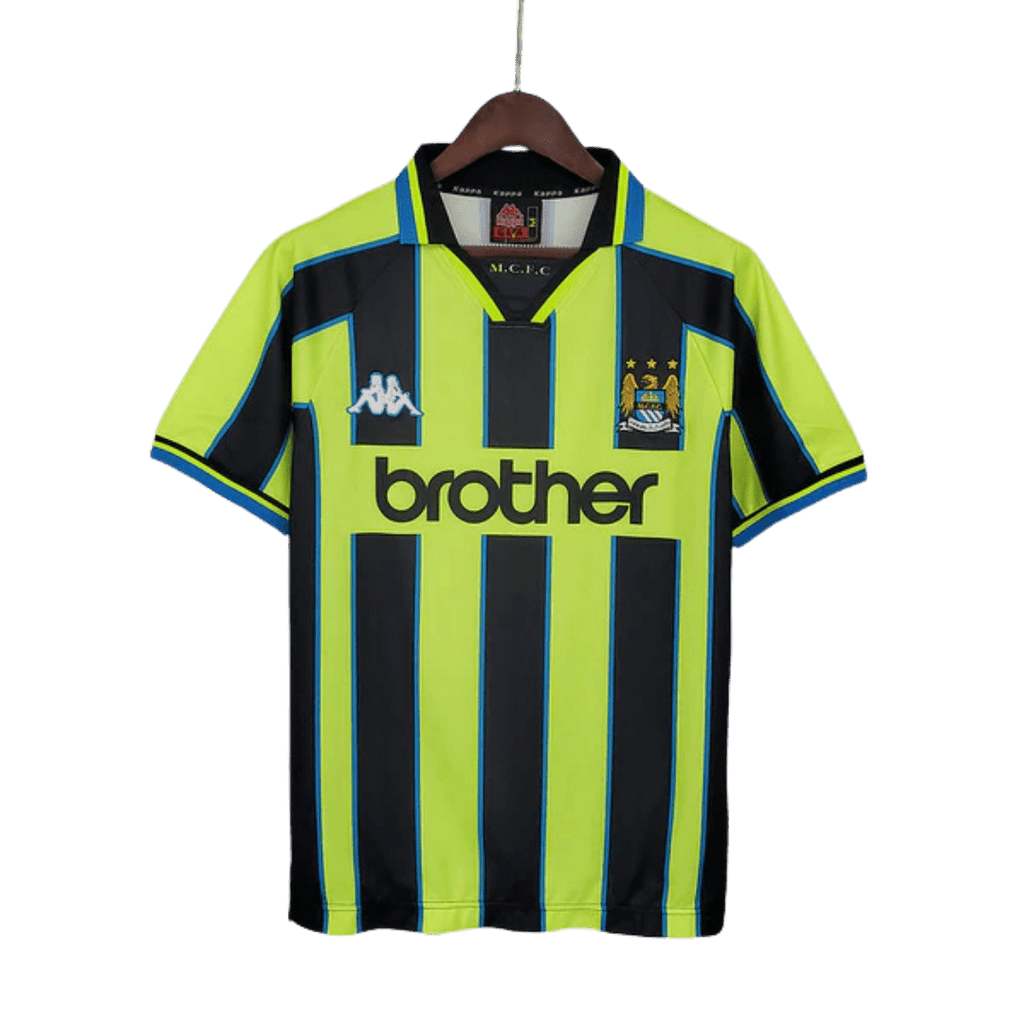 Camisa Manchester City Retrô 1998/1999 Amarela e Preta - Kappa - Manto Club