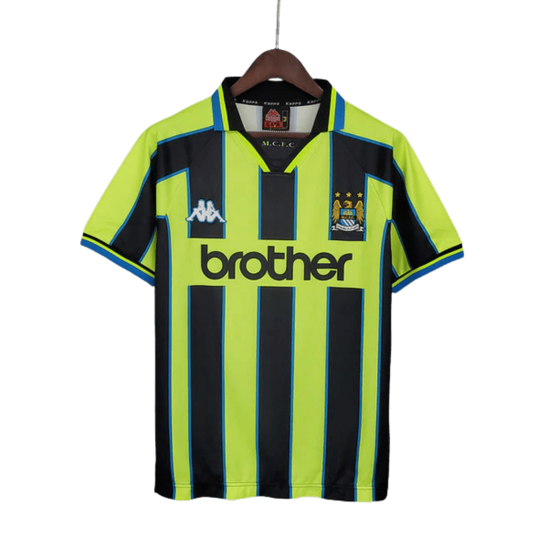 Camisa Manchester City Retrô 1998/1999 Amarela e Preta - Kappa - Manto Club