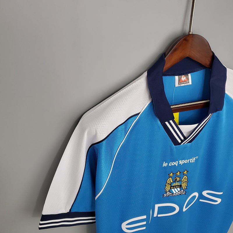 Camisa Manchester City Retrô 1999/2001 Azul - Manto Club