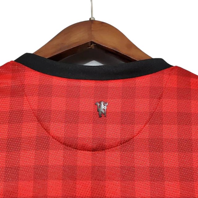 Camisa Manchester United Retrô 2012/2013 Vermelha Xadrez - Nike - Manto Club