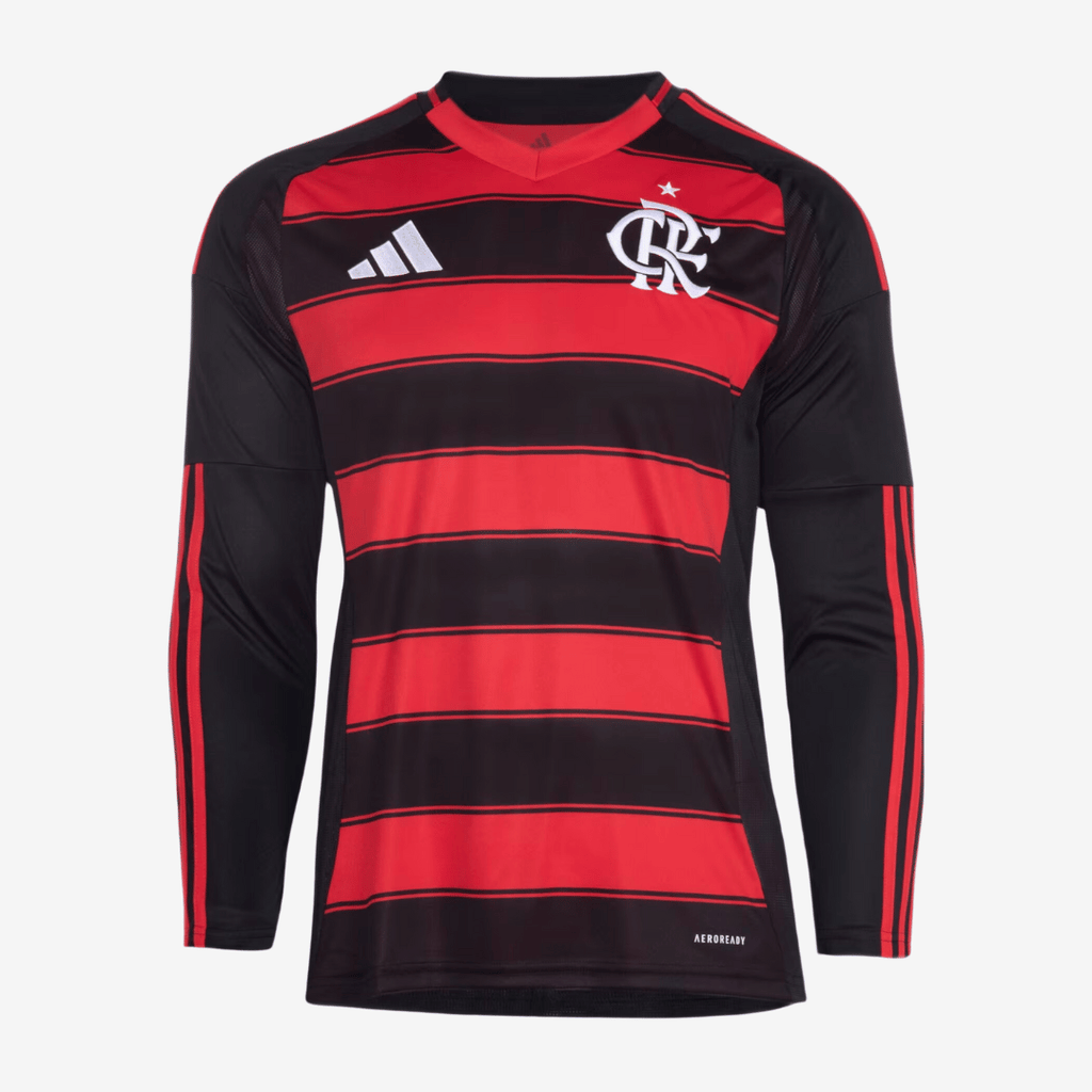 Camisa Manga Longa Adidas Flamengo 2025/26 I - Manto Club