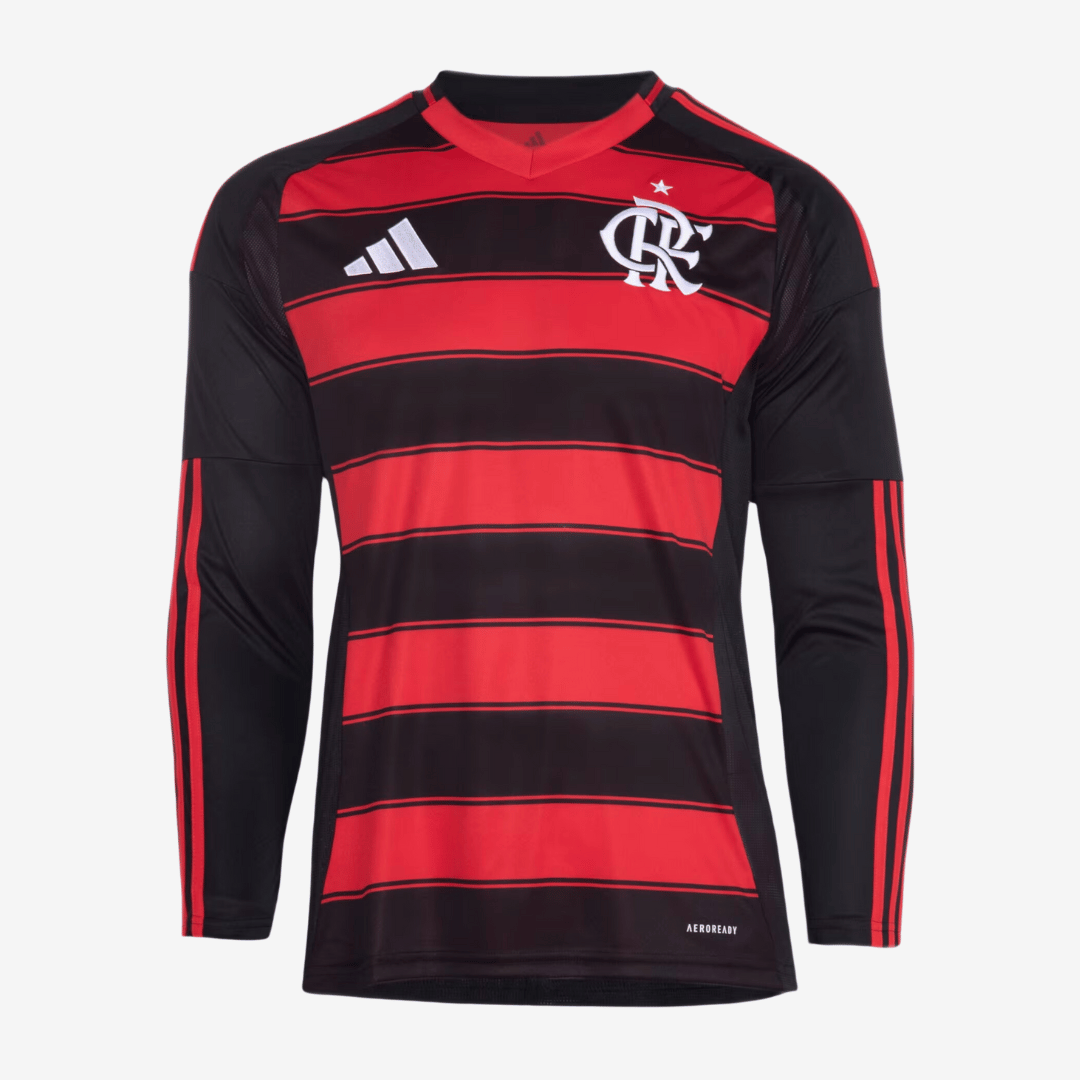 Camisa Manga Longa Adidas Flamengo 2025/26 I - Manto Club