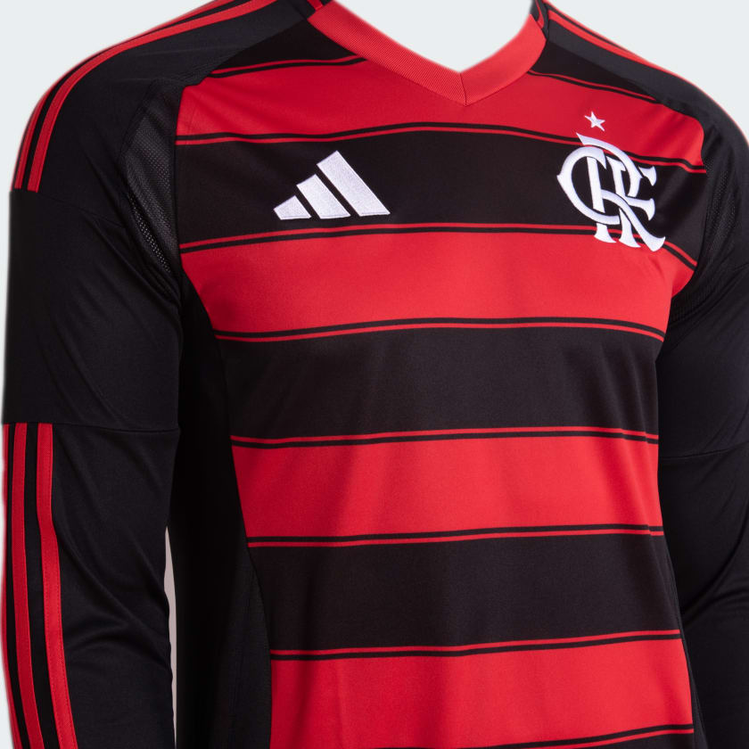 Camisa Manga Longa Adidas Flamengo 2025/26 I - Manto Club