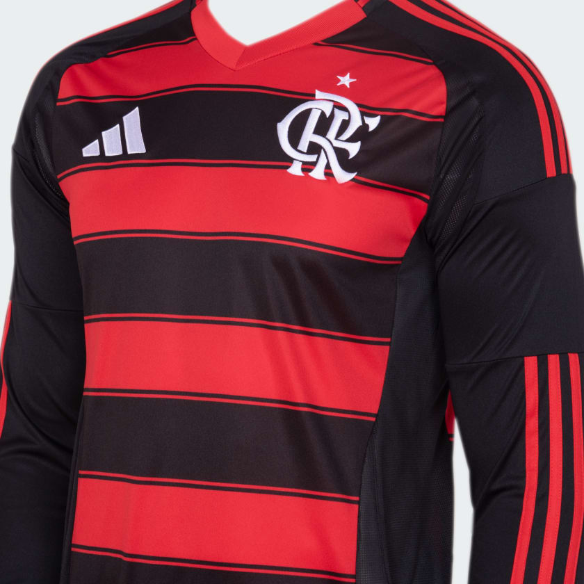 Camisa Manga Longa Adidas Flamengo 2025/26 I - Manto Club