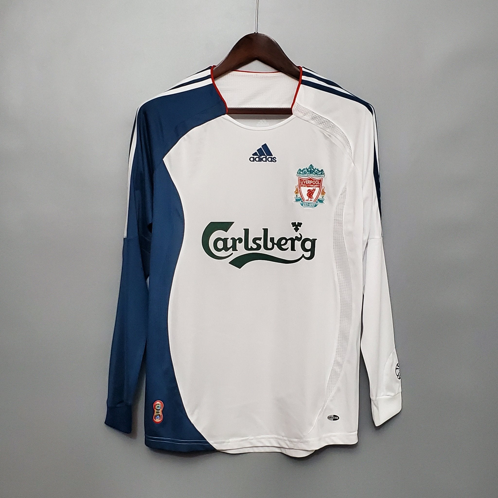 Camisa Manga Longa Liverpool 06/07 Adidas - Branco - Manto Club