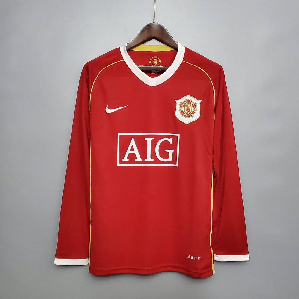 Camisa Manga Longa Manchester United 06/07 Nike - Vermelho - Manto Club