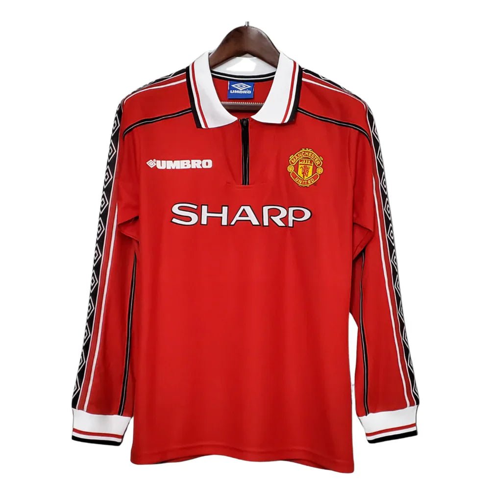 Camisa Manga Longa Manchester United 1998/99 Nike Masculino - Vermelho - Manto Club