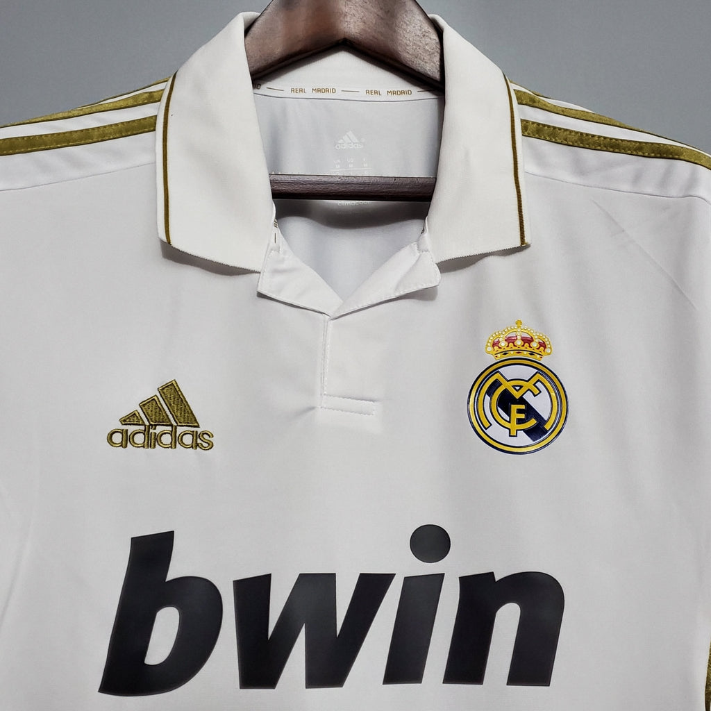 Camisa Manga Longa Real Madrid 11/12 Adidas - Branco - Manto Club