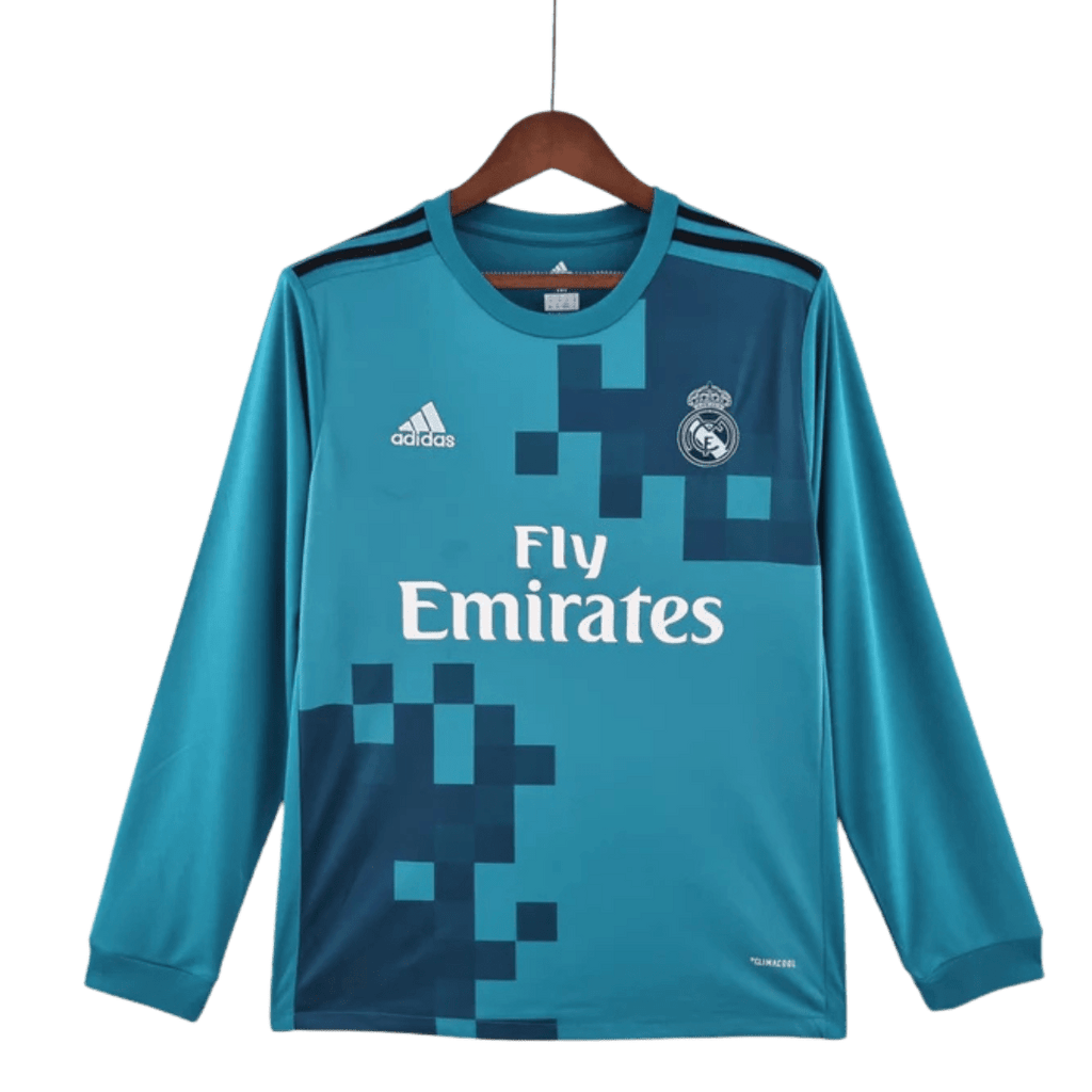 Camisa Manga Longa Real Madrid 17/18 Adidas - Azul - Manto Club