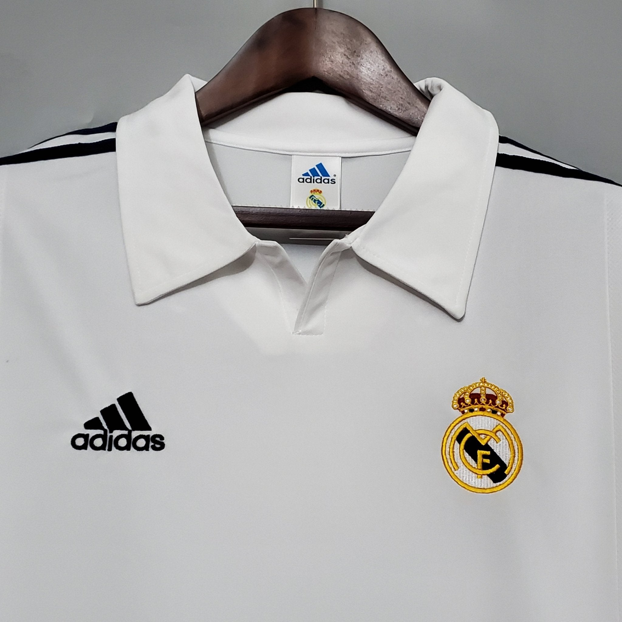 Camisa Manga Longa Real Madrid 2002 Adidas - Branco - Manto Club