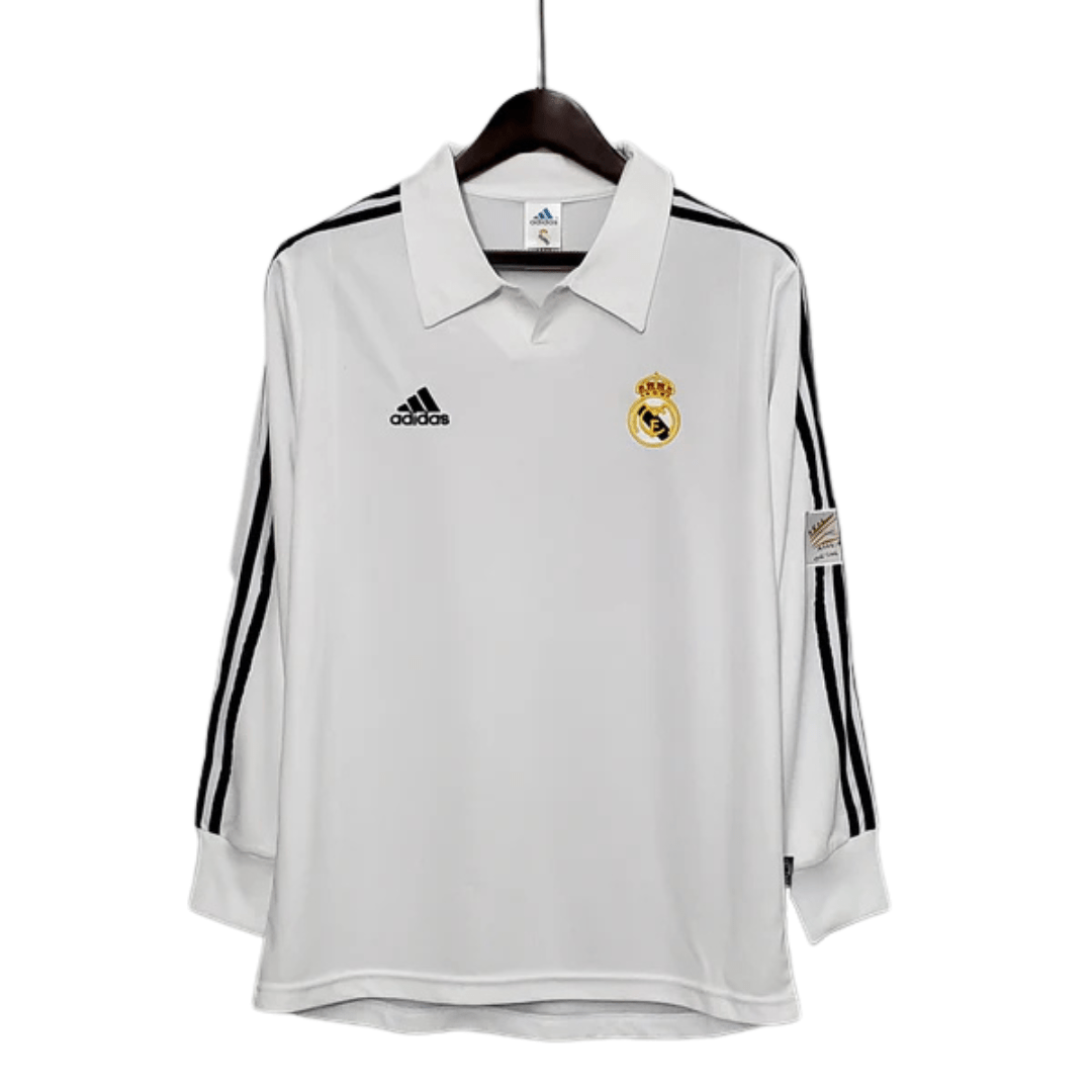 Camisa Manga Longa Real Madrid 2002 Adidas - Branco - Manto Club