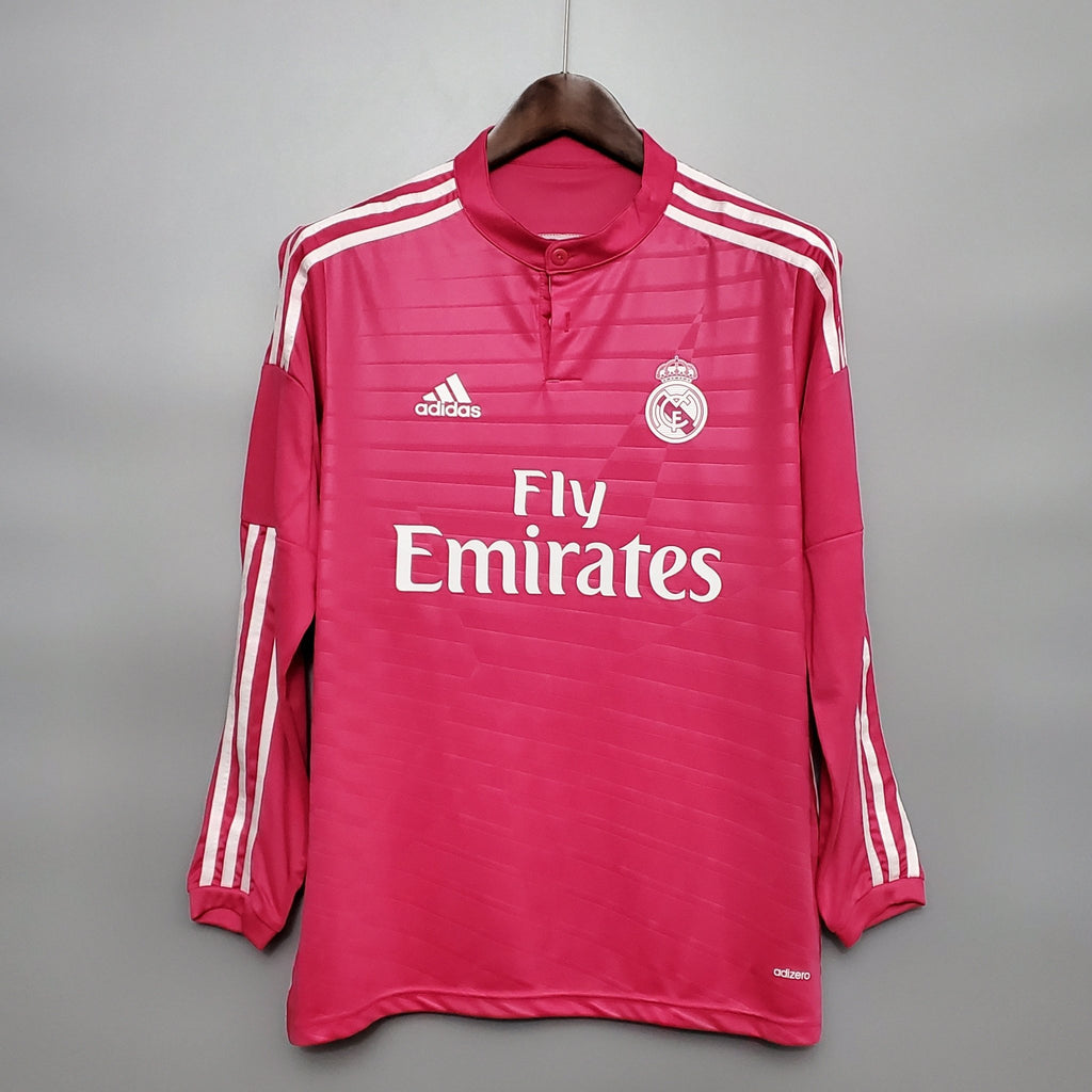 Camisa Manga Longa Real Madrid II 14/15 Adidas - Rosa - Manto Club