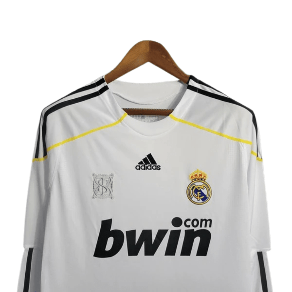 Camisa Manga Longa Real Madrid Retrô 09/10 Adidas Masculino - Branco - Manto Club