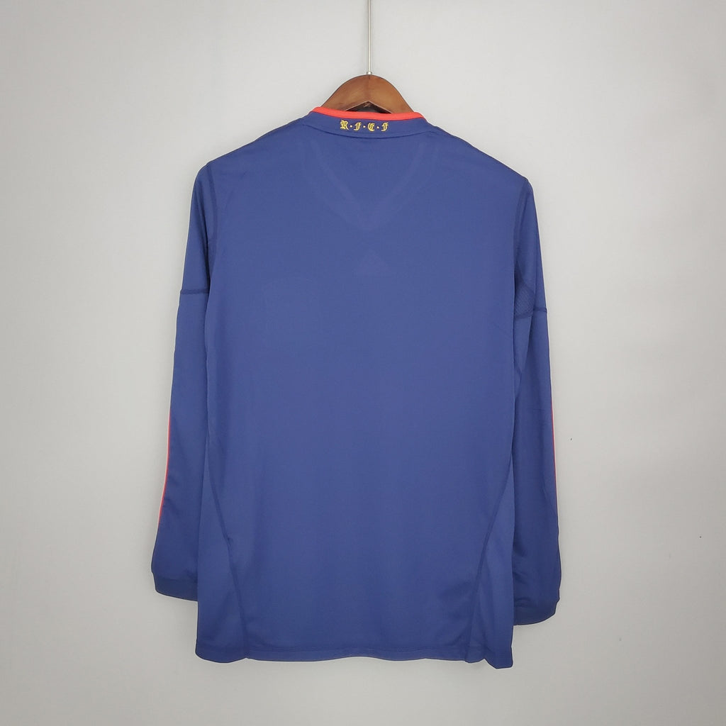 Camisa Manga Longa Seleção Espanha II 2010 Adidas - Azul - Manto Club