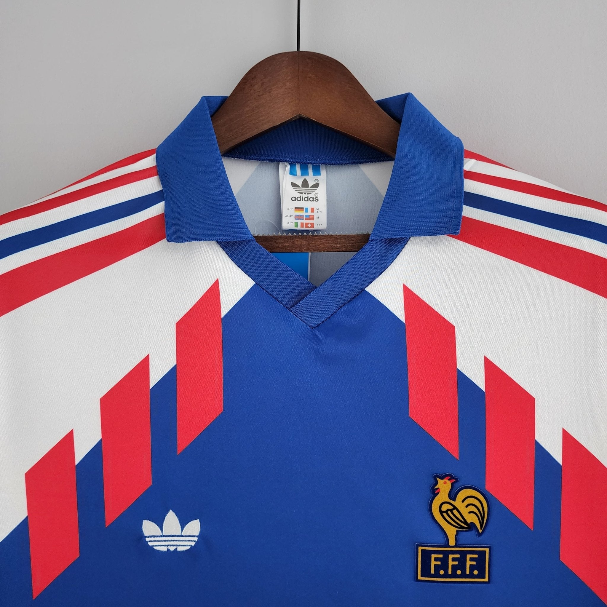 Camisa Manga Longa Seleção França 88/90 Adidas - Azul - Manto Club