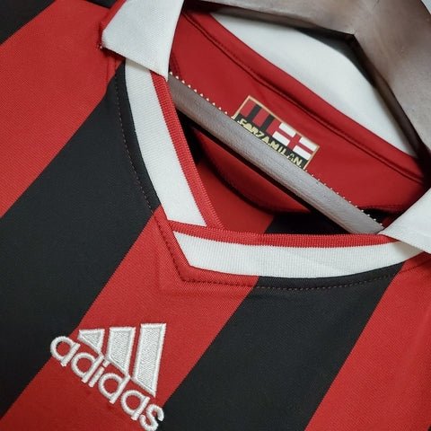 Camisa Milan Retrô 09/10 - Adidas - Vermelha e Preta - Manto Club