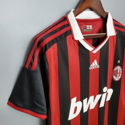 Camisa Milan Retrô 09/10 - Adidas - Vermelha e Preta - Manto Club