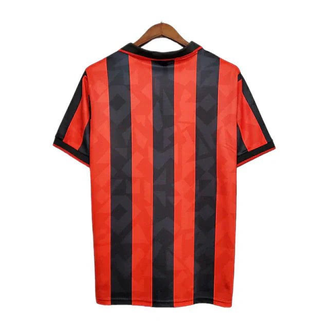 Camisa Milan Retrô 1993/1994 Vermelha e Preta - Lotto - Manto Club