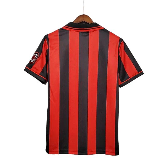 Camisa Milan Retrô 1996/1997 Vermelha e Preta - Lotto - Manto Club