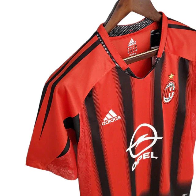 Camisa Milan Retrô 2004/2005 Vermelha e Preta - Adidas - Manto Club