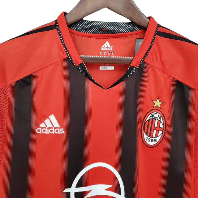 Camisa Milan Retrô 2004/2005 Vermelha e Preta - Adidas - Manto Club