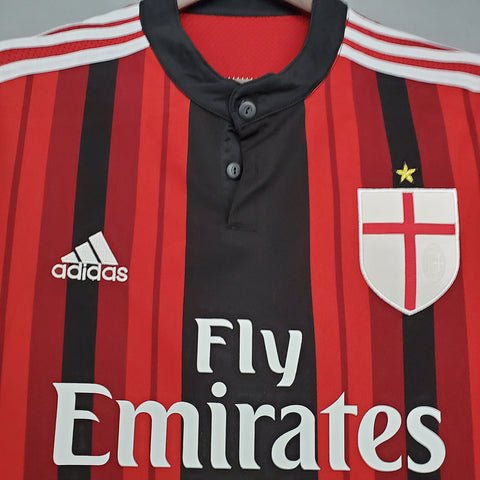 Camisa Milan Retrô 2014/2015 Vermelha e Preta - Adidas - Manto Club