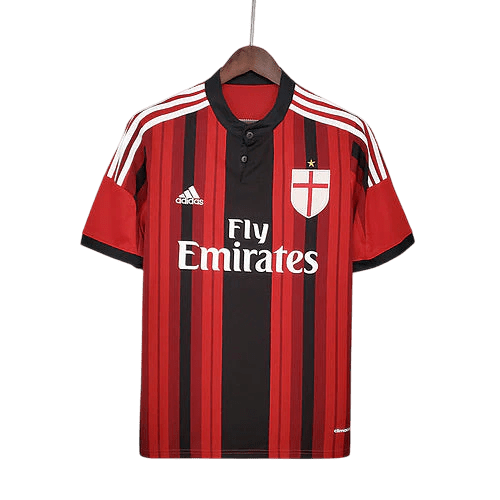 Camisa Milan Retrô 2014/2015 Vermelha e Preta - Adidas - Manto Club
