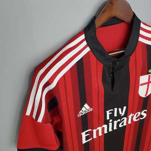 Camisa Milan Retrô 2014/2015 Vermelha e Preta - Adidas - Manto Club