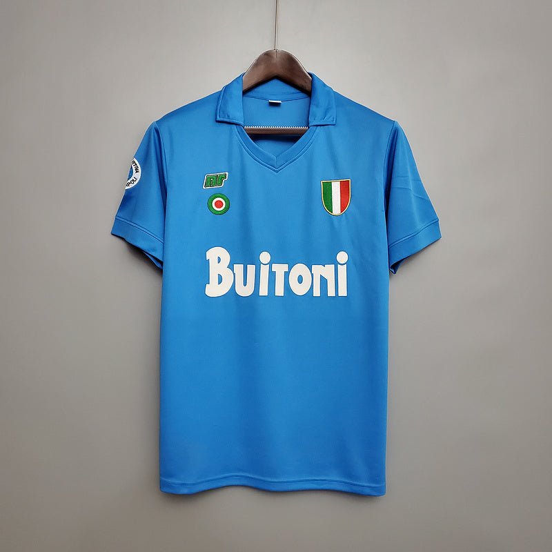 Camisa Napoli Retrô 1987/1988 Azul - Manto Club