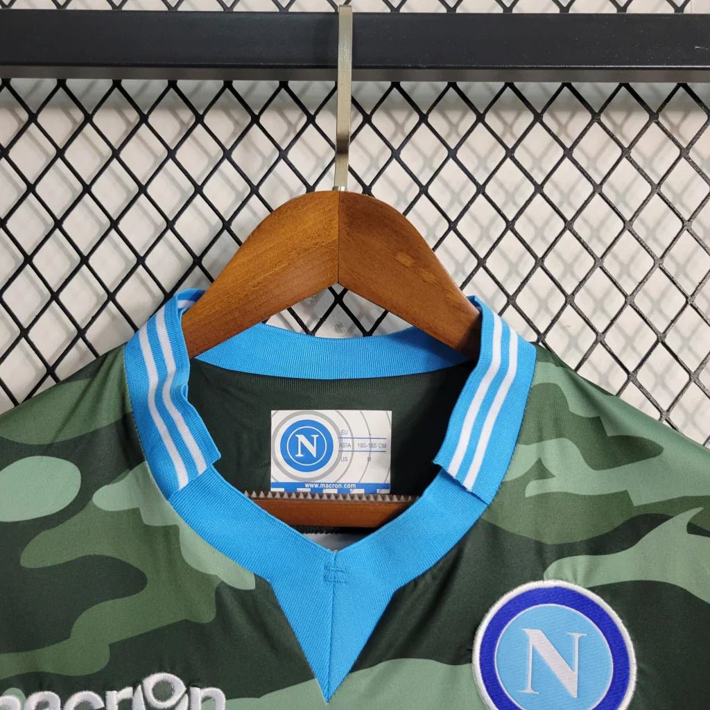 Camisa Napoli Retrô Macron 13/14 Verde - Manto Club