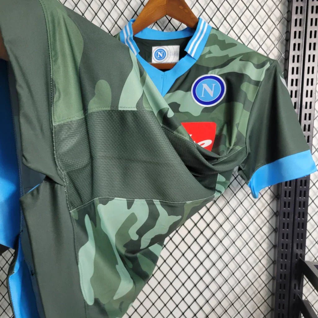 Camisa Napoli Retrô Macron 13/14 Verde - Manto Club