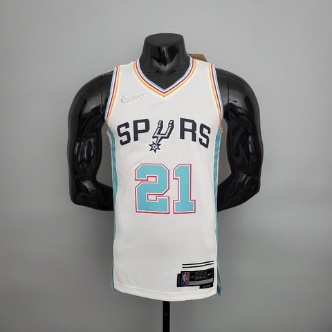 Camisa NBA Regata San Antonio Spurs Masculina - Branca - Manto Club