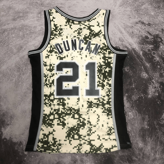 Camisa NBA Spurs Duncan 21 - Bege - Manto Club