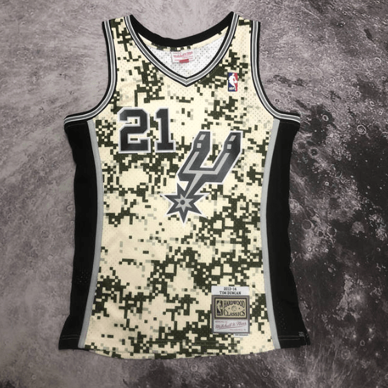 Camisa NBA Spurs Duncan 21 - Bege - Manto Club
